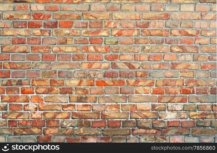 Red Brick Wall Background for your design.