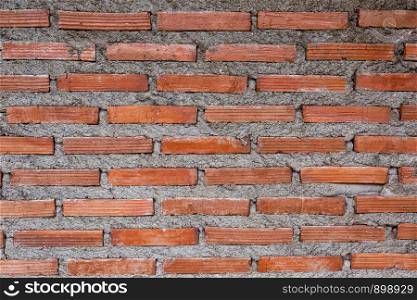 red brick wall background in rural room
