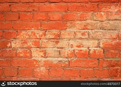 Red brick wall with frame