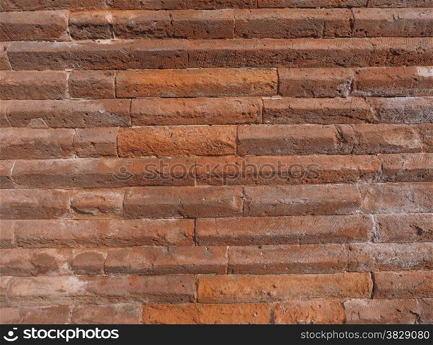 Red bricks background. Ancient roman red brick wall useful as a background