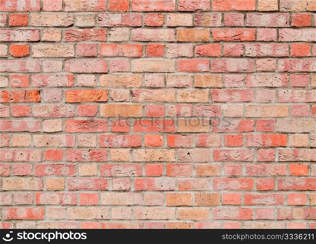 Red bricks. Red brick wall useful as a background