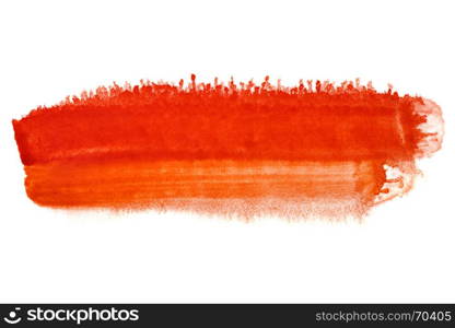 Red brush stroke - abstract watercolor background - space for your own text