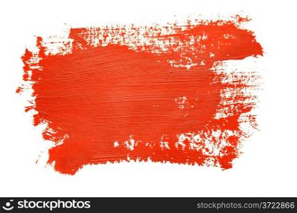 Red brush strokes on the white background