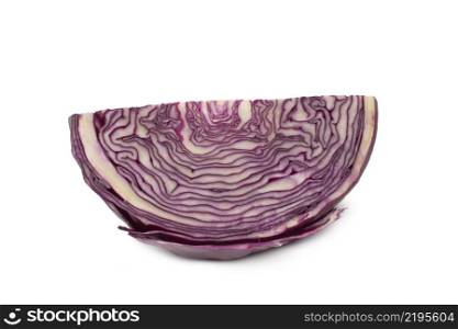red cabbage isolated on white. red cabbage isolated