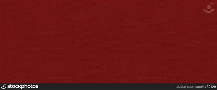 Red canvas texture background banner. Clean fabric wallpaper. Red canvas texture background banner
