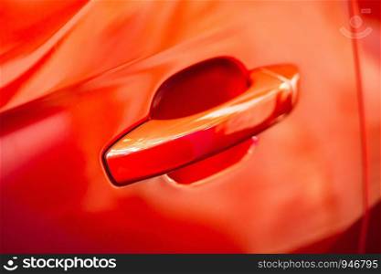 Red Car door handle Using wallpaper or background