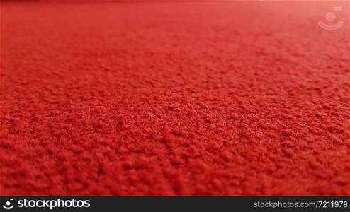 Red carpet close up texture background