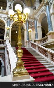 Red carpet stairs, National Museum in Prague