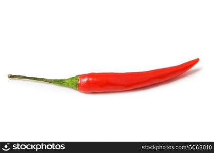 Red chili pepper isolated on the white