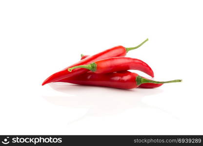 Red chili pepper isolated on white background