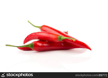 Red chili pepper isolated on white background