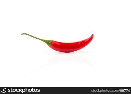 Red chili pepper isolated on white background