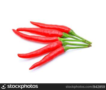 Red chili pepper on a white background