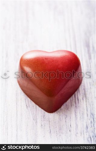 red chocolate heart for Valentines Day