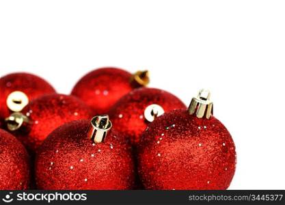 red christmas ball isolated on white background