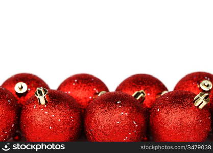 red christmas ball isolated on white background