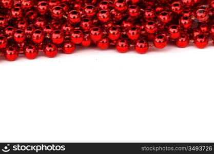 red christmas ball isolated on white background