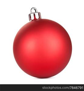 red christmas ball, isolated on white background