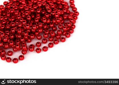 red christmas decoration isolated on white background
