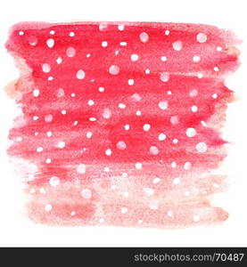 Red Christmas watercolor background with snowflakes