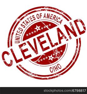 Red Cleveland with white background, 3D rendering