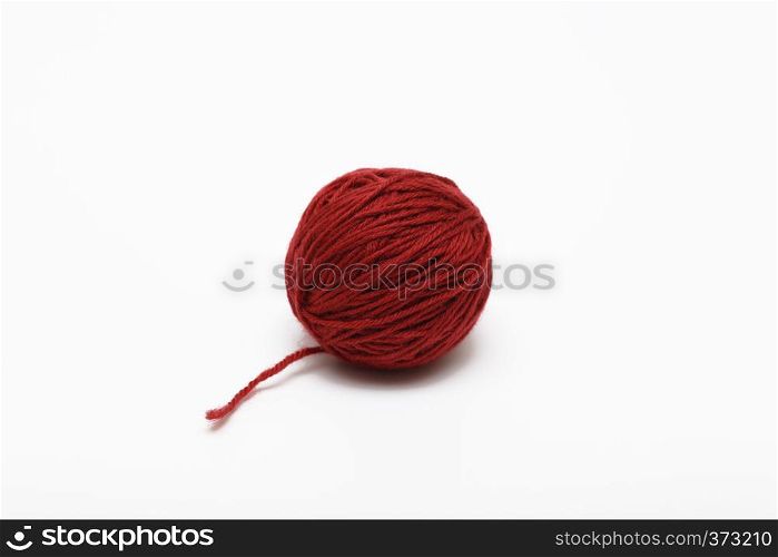 red clew on a white background, close-up