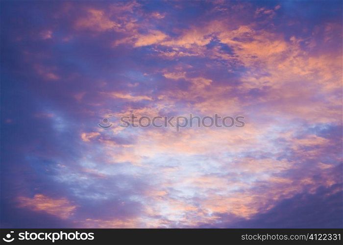 Red cloudy sky