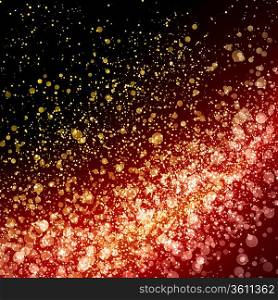Red colour bokeh abstract light background. Illustration