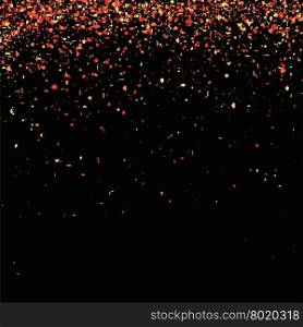 Red Confetti Isolated on Black Background. Red Confetti Isolated on Black Background. Abstract Red Parts.