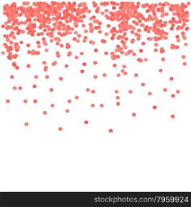 Red Confetti Isolated on White background. Red Circle Pattern. Red Confetti