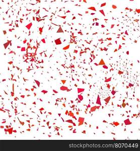 Red Confetti Isolated on White Background. Set of Particles.. Red Confetti. Set of Particles.