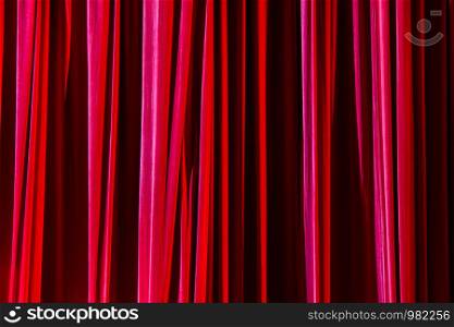 Red curtains and the spotlight in the Theater between shows.