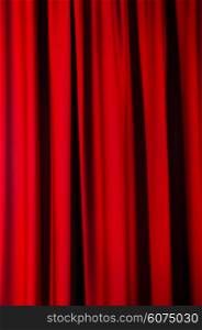 Red curtains as a background