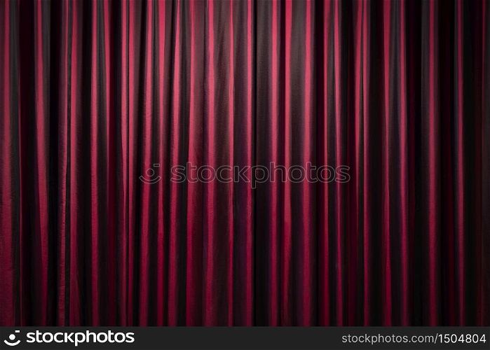 Red curtains on theater background