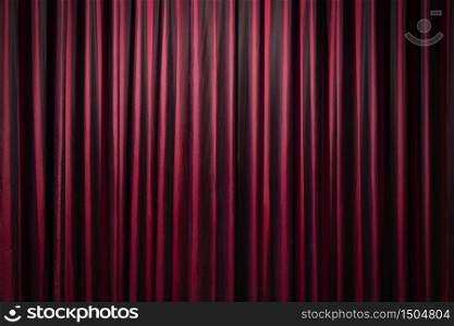 Red curtains on theater background