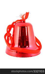 Red decorative bell isolated on white