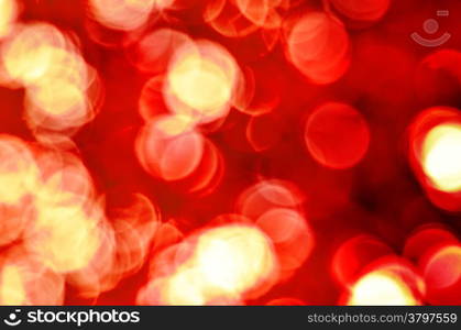 Red defocused lights background