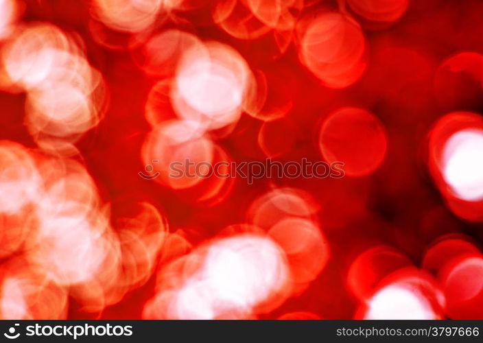 Red defocused lights background