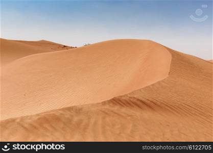 Red desert sand in Dubai