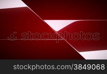 Red diagonal leafs or folds opening with Alpha. Rewind to close