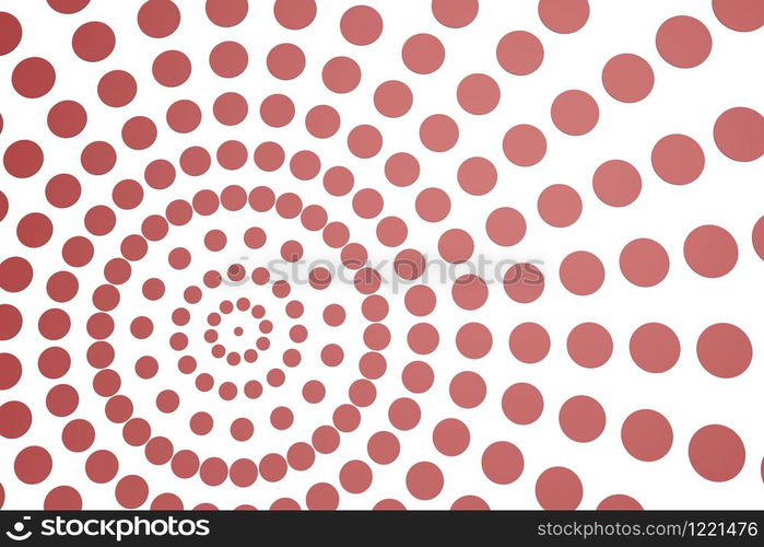 Red dot pattern, 3D rendering