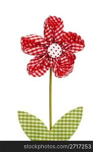 red drapery flower. red drapery flower on white background