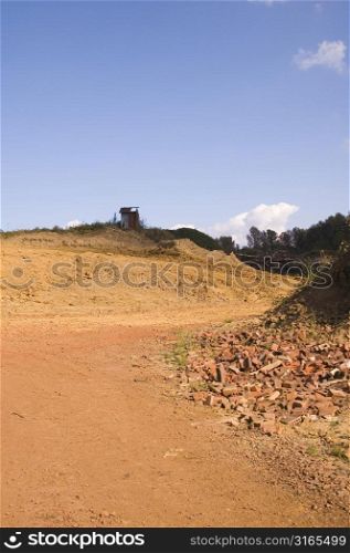 Red Earth and Rubble with Sky