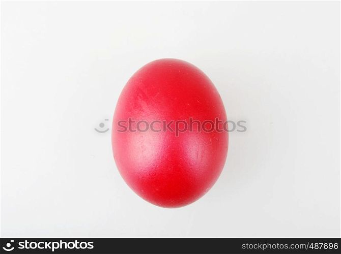 Red Easter Egg Isolated On White
