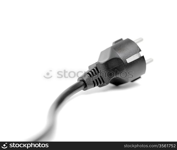 red electric plug isolated on white background