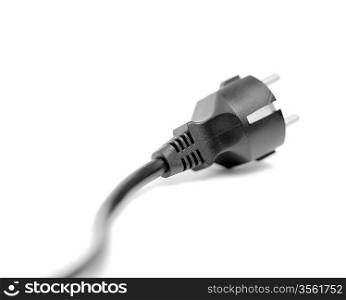 red electric plug isolated on white background