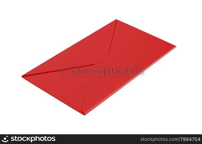 Red envelope isolated on white background
