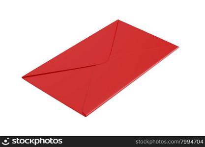Red envelope isolated on white background