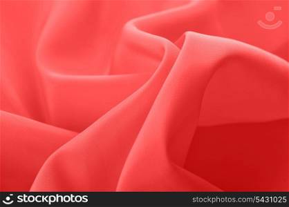 red fabric ripple background close up