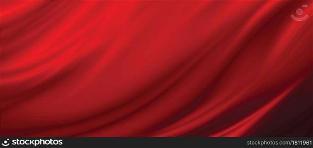 Red fabric texture background 3D illustration